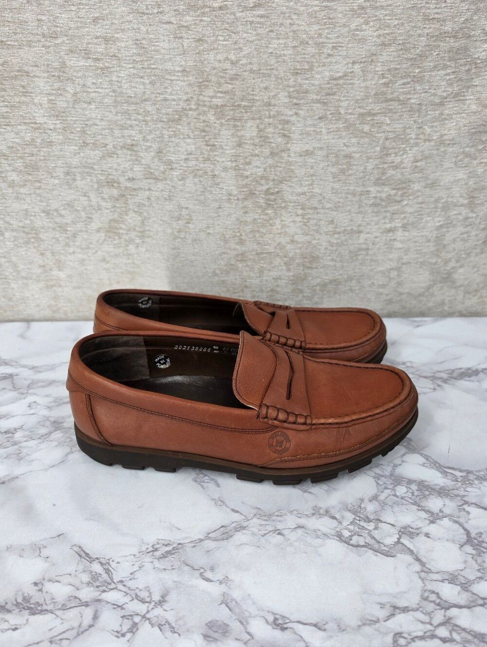 Mephisto Ralyx Air Relax Mens Brown Caoutchouc Leather Penny Loafers - Picture 5 of 14